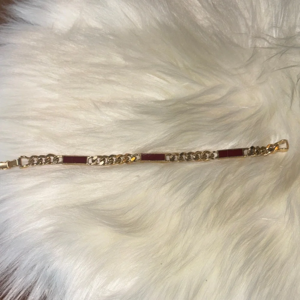 Avon Gold and Red Bracelet